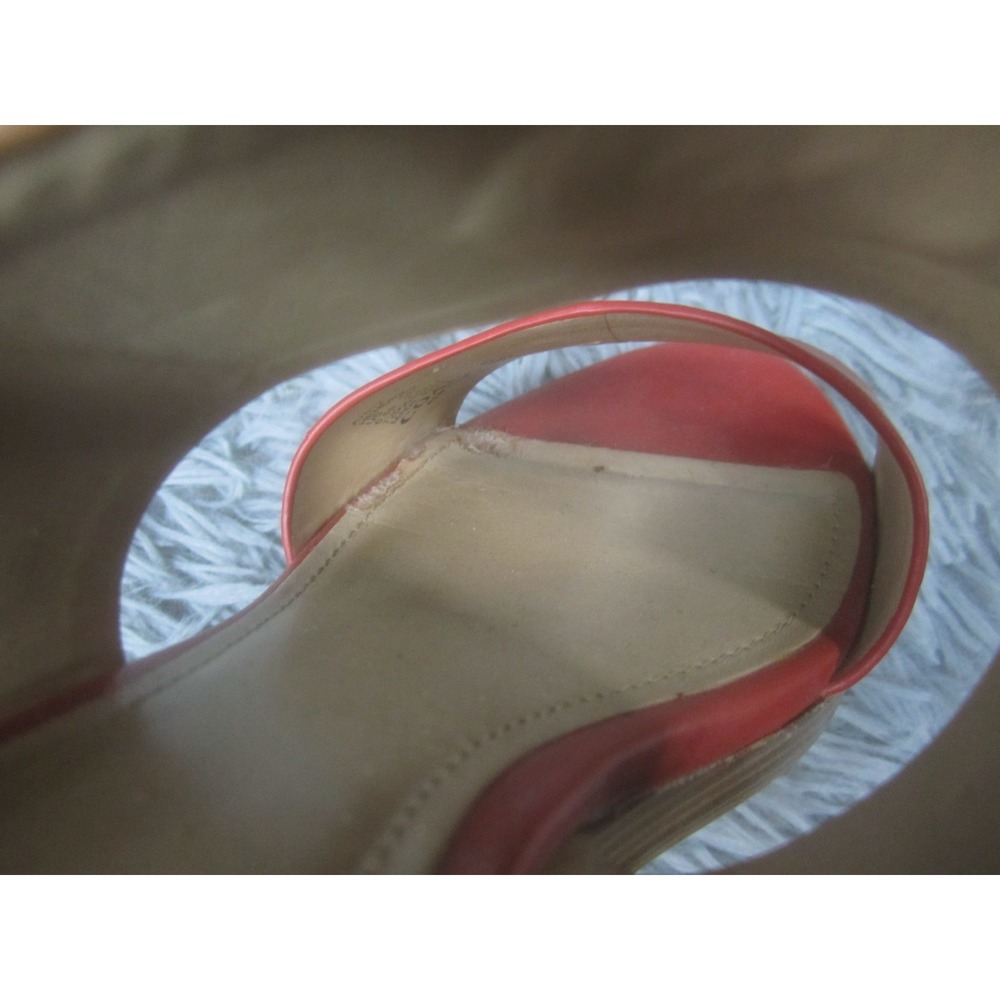 COACH Shoes Womens 6.5 B Slingback Sandals Wedge Watermelon Ginger Hendrick - Picture 11 of 16